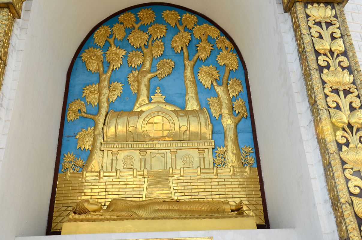 Pokhara World Peace Pagoda 10 Statue Of Buddha At Kusinara Where He Died 